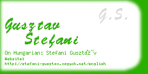 gusztav stefani business card